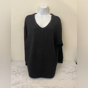 Kohls SO Long Sleeve Pullover Soft Sweater Womens S Black Ribbed Comfy​​​
